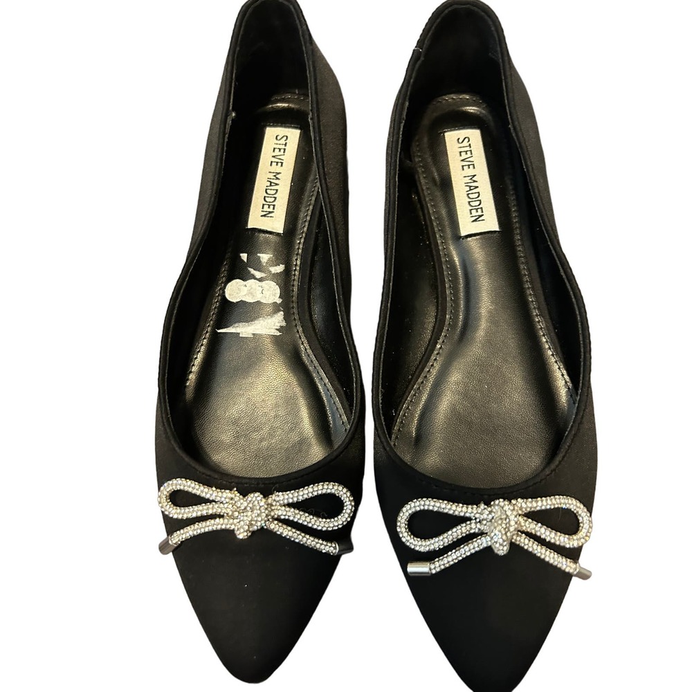 Steve Madden black with bow Elian ballet flats